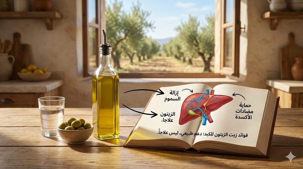 فوائد زيت الزيتون للكبد ودعم عمليات إزالة السموم