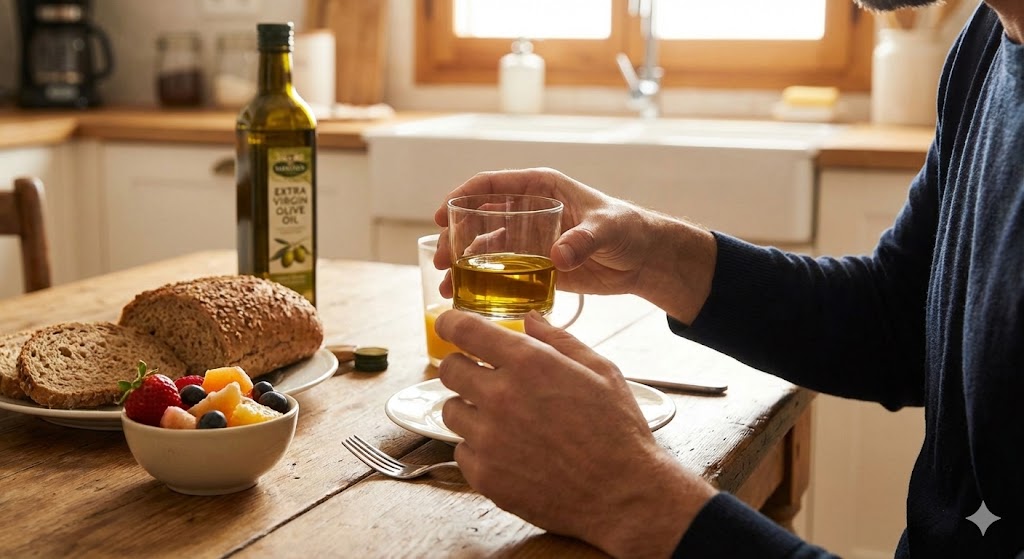 فوائد زيت الزيتون على الريق للجهاز الهضمي