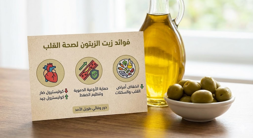 فوائد زيت الزيتون لصحة القلب والأوعية الدموية
